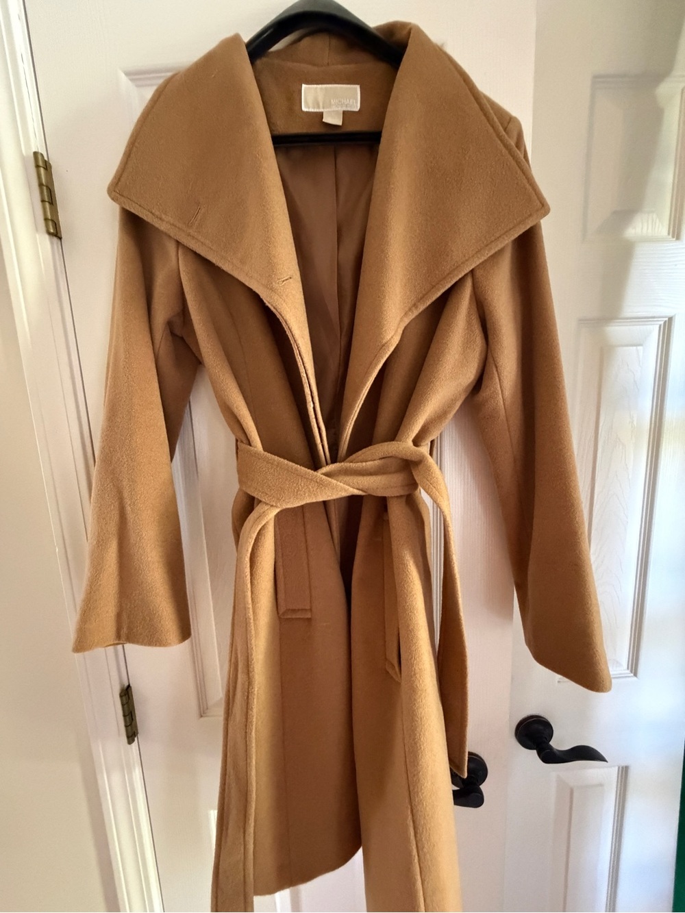 MICHAEL Michael Kors Belted Double-Breasted Coat Sz L